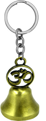 AFH Feng Shui Pagoda Bronze Om Temple Bell Keychain for Gifting, Good Luck Key Chain