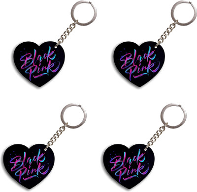 Convay Y1 Black Pink Heart Shape Key-chain SET 1 Key Chain