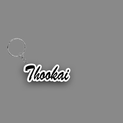 SY Gifts SYG Thookai Name Keychain White And Black Key Chain