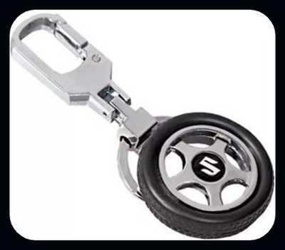 gtrp SUZUKI CAR ROTATING TYRE ATTRACTIVE DESIGNER KEYCHAIN Locking Key Chain-A Key Chain