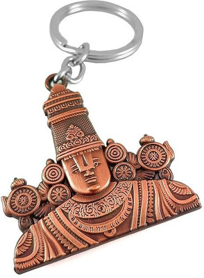 MISMIL Two Side design Tirupati Balaji | Lord Venkateswara Copper Key Chain