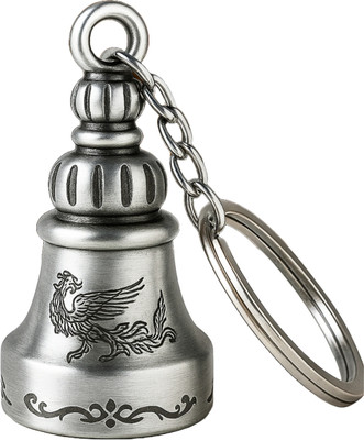 GSV Tibetan Bell Keychain Temple Bell Keychain WHITE Key Chain
