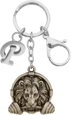 MGP FASHION Loin Face With Hook & Stylish Alphabet P Fully Metal Key Ring Key Chain