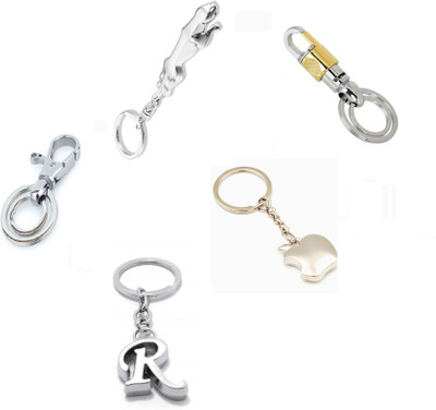 Awalkonda 5 Unisex Keychain For Bike & Car & Alphabet -R Key Chain