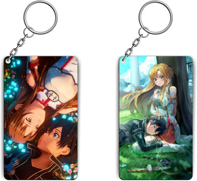 Respite Paradise Sword Art Online Anime Keychains Kit - (Set Of 2 Keychains Style A) Anime Theme Key Chain
