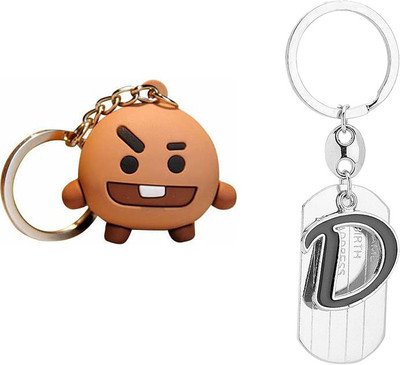 Newview SHOOKY D BLADE ALPHABET BTS Army Characters 3D Rubber Keychain and Keyring Key Chain