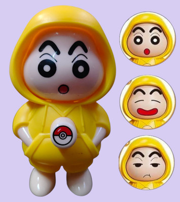 FlyTouch Cute Shinchan Cartoon Hoodie Toy Keychain Figure For Anime Lovers Stylish Decor Key Chain