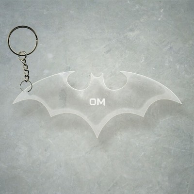 SY Gifts Batman Logo Desigh With Om Name Key Chain