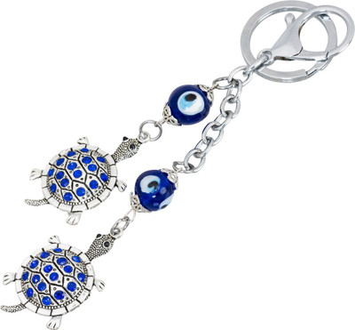 gtrp keychain-Evil Eye Tortoise Design Metallic Key Chain