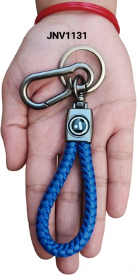 JNV Handwoven Leather Thread Keychain Compatible With Ather Electric Scooty (Blue) Key Chain