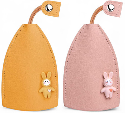 HUEVESS Pull Out Key Case Pouch Pack of 2 Key Chain