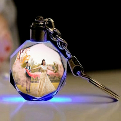 Giftsland New fancy LED Customized Crystal keychains Key Chain