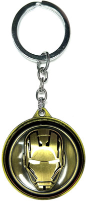 FLAMBE New Marvel Avengers Iron Man Rotating Keychain Key Chain