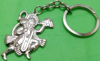 gtrp key Chain-Hanuman Ji Metal Silver Color Keychain Keyring Key Chain