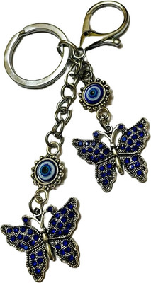 Next Gen Keychains Najar Battu Evil Eye Butterfly premium metal keychain with hook Key Chain