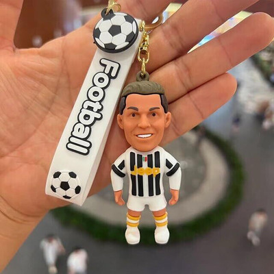 BBG NEW_Ronaldo CR7 famous in jersey 3D rubber keychain (Type-9) Key Chain