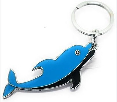 ONRR Collections blue whale fish keychain metal keychain keyring Key Chain