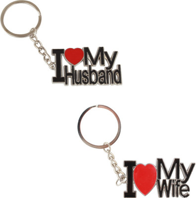 Virom I Love My Husband And Wife Keychain Birthday Gift for Car Bike Home Office Keys Key Chain