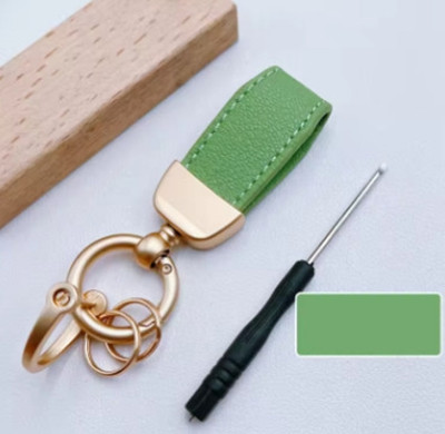 MISMIL Luxury Faux Leather Keychain Elegant Solid Color Strap Car Key Ring Holder Key Chain