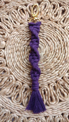 Kalasri Macrame Spiral Key Chain
