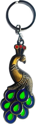 Blooming Box Colorful Peacock Shape Key Chain