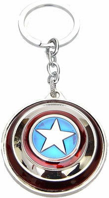 gtrp keychain-Captain-America-Rotating-Shield-silver-Keychain Key Chain