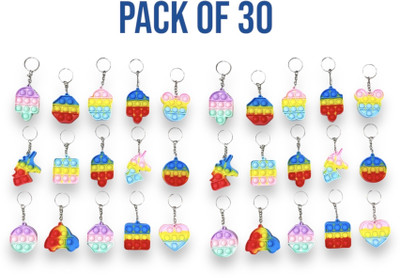 Keychain PopItllRainbowllBubblellKeychain – Pack of 30 Key Chain