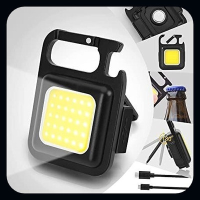 gtrp Keychain Light LED Rechargeable with Bottle Opener, Magnetic Mini COB-A Key Chain