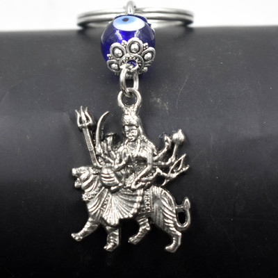 AFH Goddess Mata Durga Religious Evil Eye Charm Keychain for Men and Women Key Chain