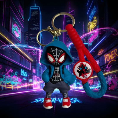 Clink Limited Edition Spiderman Miles Morales Keychain | Key Ring for Car, Bike & Bags Key Chain