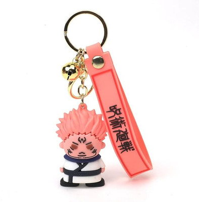 ABS TRADERS 3D Keychain Rubber Of Famous Anime Keychain Pink ABS Keychain (1Pcs) Key Chain