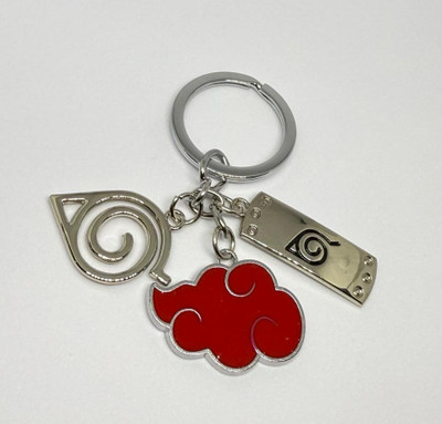 SHRI JI Naruto Sign Keychain and Keyring Red Cloud Key Chain