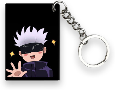 Manga Shop Satoru Gojo Cute Jujustu Kaisen Anime Keychain With Heavy Metal Ring Key Chain