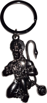 New Dimension Store Lord Hanuman Showing Ram and sita in his chest Divine Pose metal Silver Key Chain