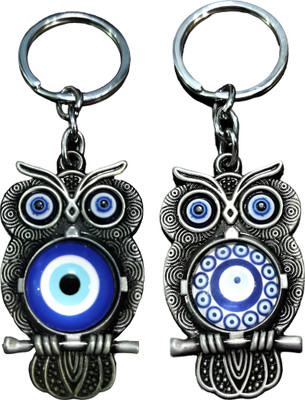 MAG BEE Evil Eye Proection (Design-4 & Design-4) Combo Pack of 2 for Car Bike-kC500 Key Chain