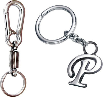 Newview P Alphabet Spring Hook Keyring Keychain for Bike Car House Office Home Key Chain Key Chain