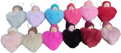 khushienterprice pack of 2 Random Colour Doll Heath Keychain Key Chain