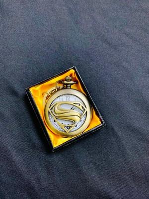 BBG NEW_SUper Man Superhero premium quality pocket watch keychain Key Chain