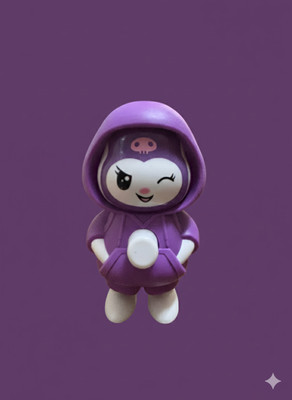 BEBOTA KUROMEE PURPLE FACE EXPRESSION CHANGER KEYCHAIN PLASTIC PLAYTOY PACK OF 1 Key Chain