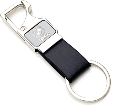 ADOREAL Bmw Keychain Brown Leather Strap Simple Pouch Free Key Chain
