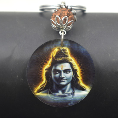 AFH Lord Bholenath Mahadev Rudraksha Acrylic Keychain For Men,Women Key Chain