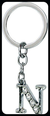 Meeko.com Alphabet Letter N Metal | | Keyholder For Mens & Womens - Boys & Girls-KC Key Chain