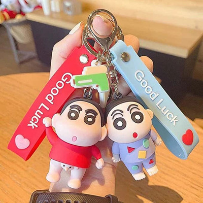 gtrp keychain-Cute Shinchan 3D With Charm.(Red) Pack Of 2 Key Chain
