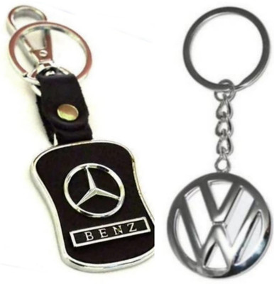 Jainsburys Combo of Benz Leather & Volkswagen metal keychain & Best quality keychain Key Chain