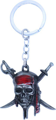 BIPS ENTERPRISES Pirates Of The Caribbean Skull Logo Keychain Metal Keychain for Bike Key Chain