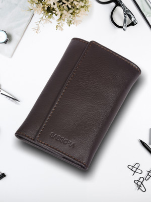 Sassora Genuine Leather Unisex Small Brown Keycase-SSRA_A251 Key Chain