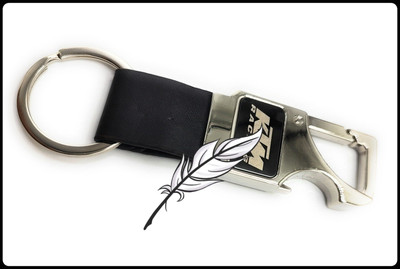 Jainzon Metal Leather Opner Keychain KTM DUKE s Black Colour_z97 Key Chain