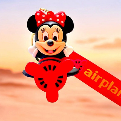 SSAppliances Minnie Mouse Silicone Keychain – Adorable Airplane Design, Durable & Stylish Key Chain