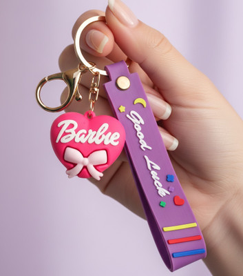 Ignite Cute Barbie Heart Cartoon Soft Rubber Keychain Wristband Strap for Boys Girls Key Chain