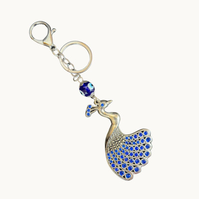 salvusappsolutions Peacock Keychain with Evil Eye Key Chain
